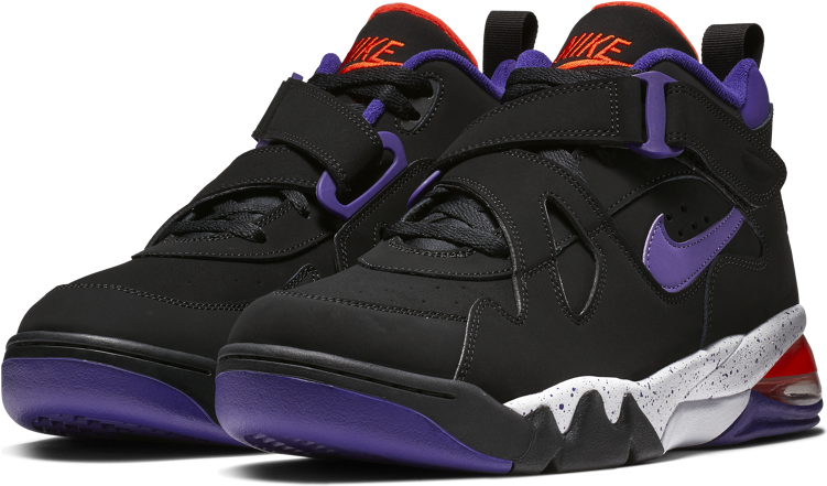 Nike Air Force High Top Sneakers Black Purple PNG