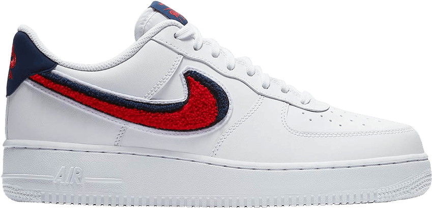 Nike Air Force1 Red Blue Swoosh PNG