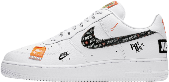 Nike Air Force107 Just Do It White PNG