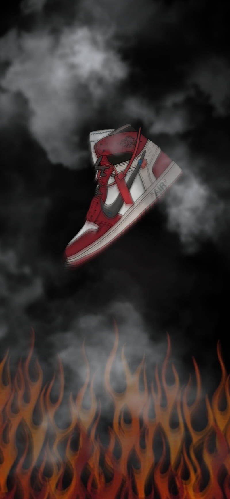 Nike Air Jordan 1 Chicago Smoky Background