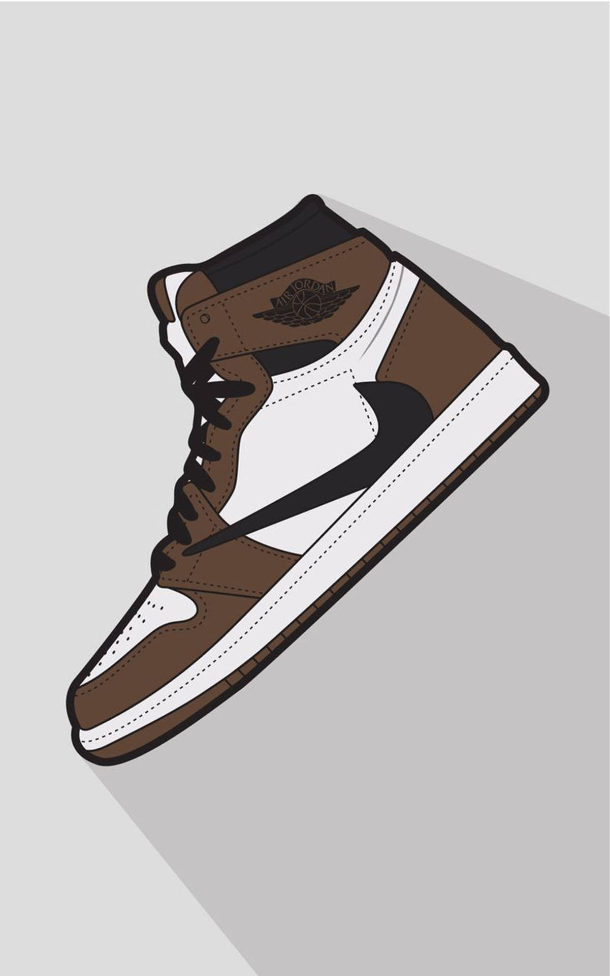Nike Air Jordan Cartoon Shoe Wallpaper