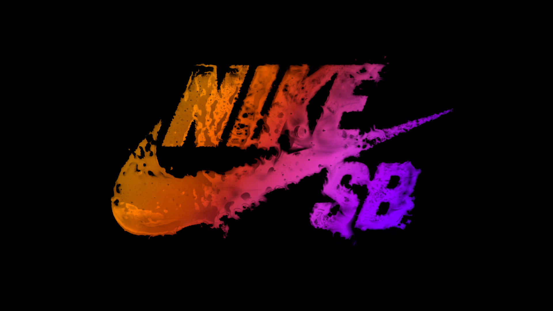 Nikesb-logo Auf Schwarzem Hintergrund
