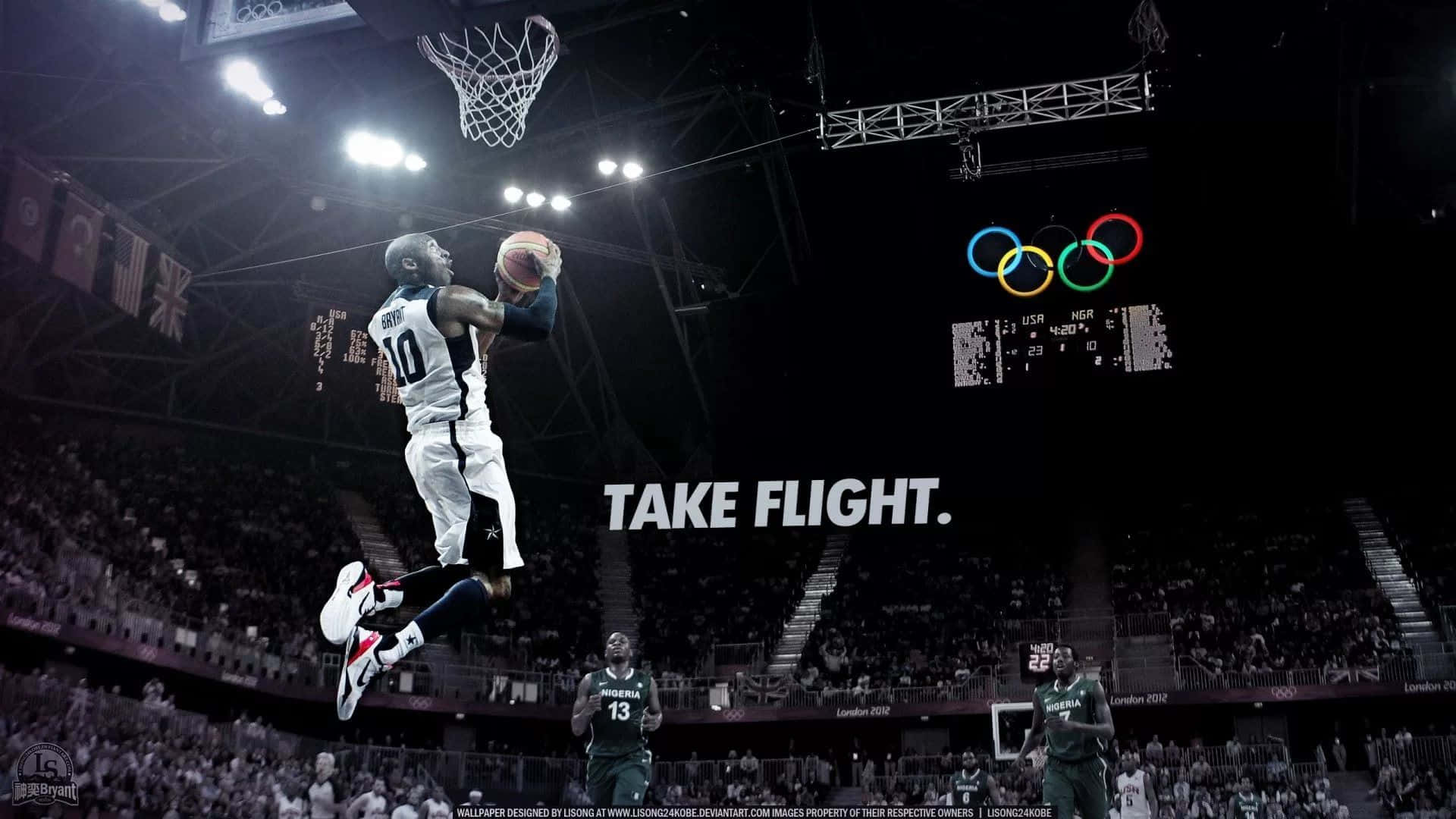Geut På Planen Med Nike Basketball Wallpaper