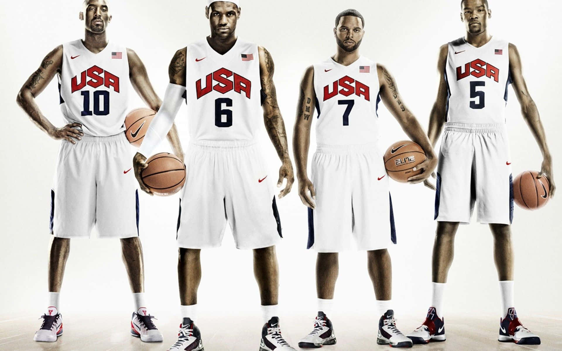 Usa Basketball Team Uniforms Wallpaper