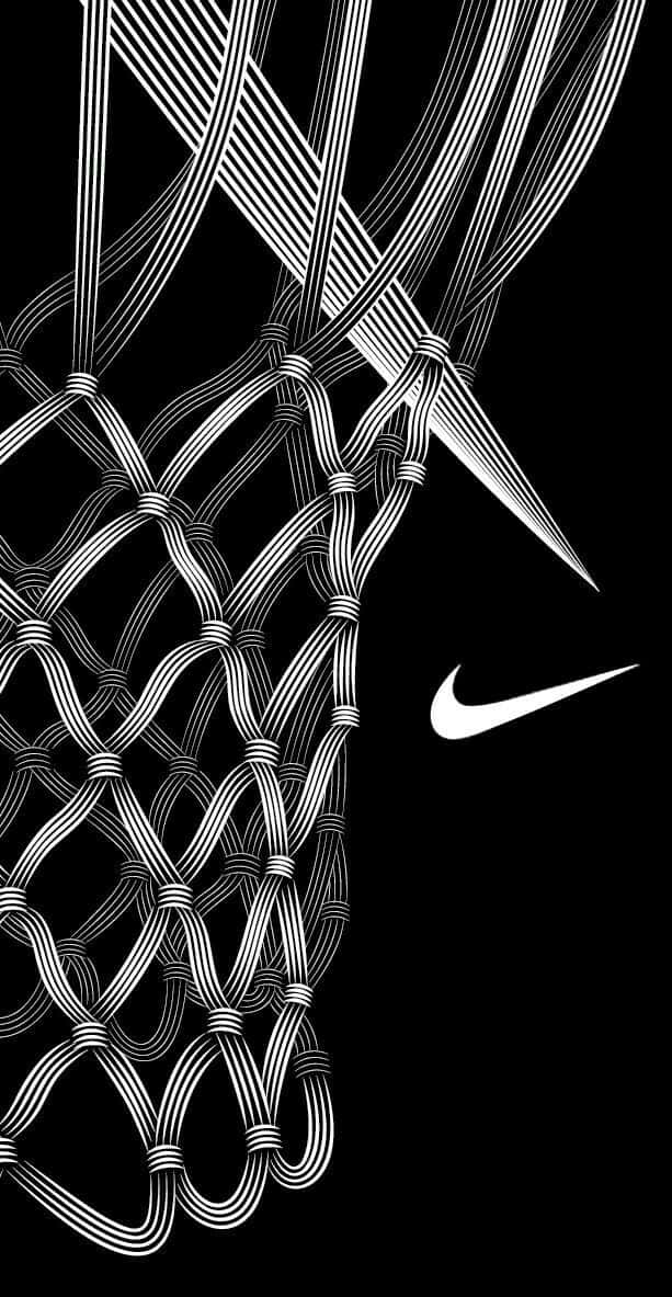 Nike Basketball Net With A Black Background Wallpaper