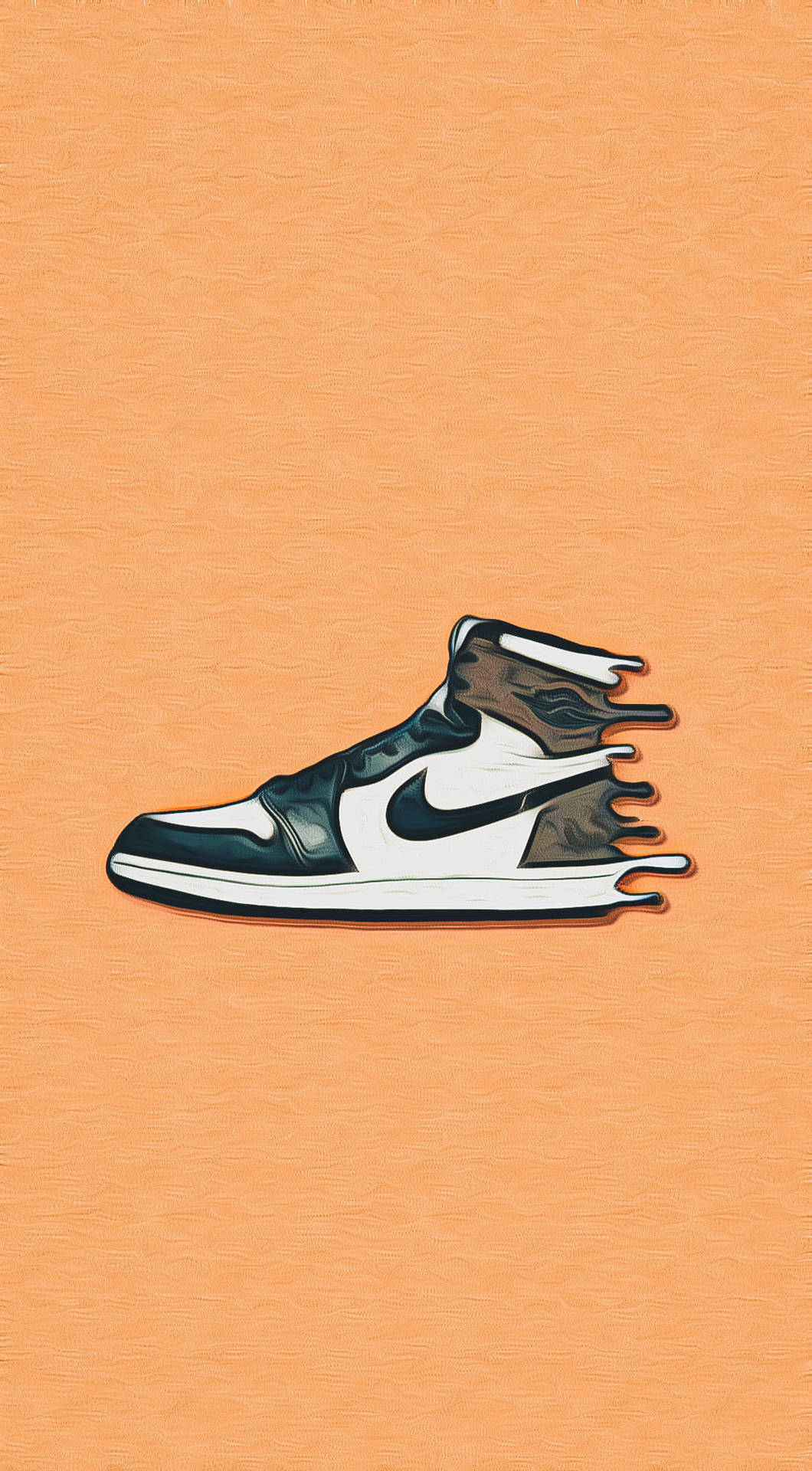Nike Cartoon Shoe Mocha Background Wallpaper