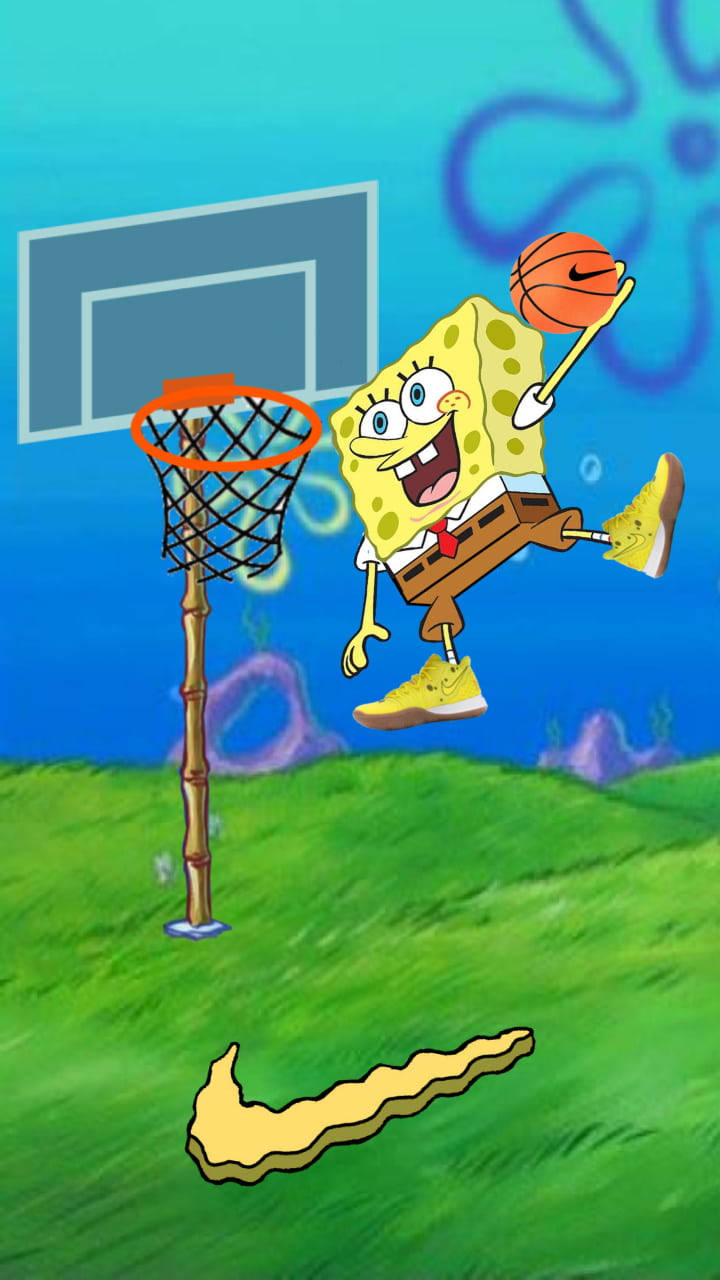 Nike Cartoon SpongeBob-Inpired Logo Wallpaper