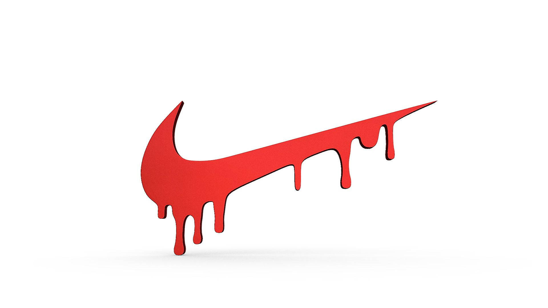 Classic Red Nike Drip Logo Wallpaper