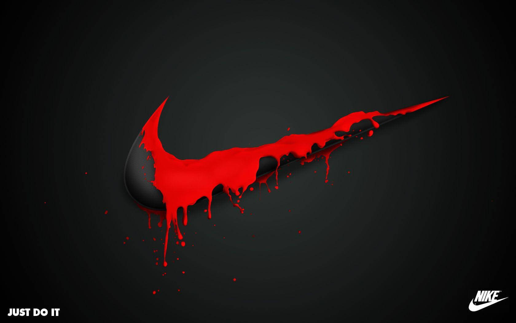 Nuevoy Fresco Logotipo De Nike Drip Fondo de pantalla