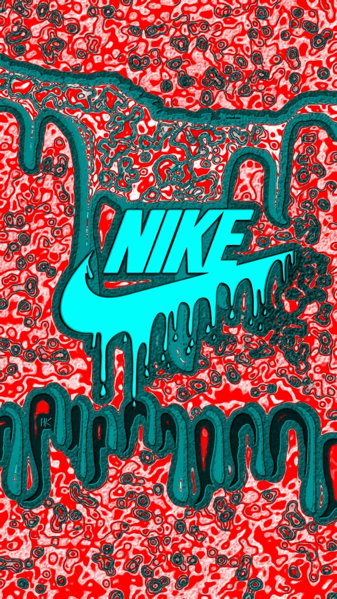 Nike Dripping Swoosh Art Wallpaper