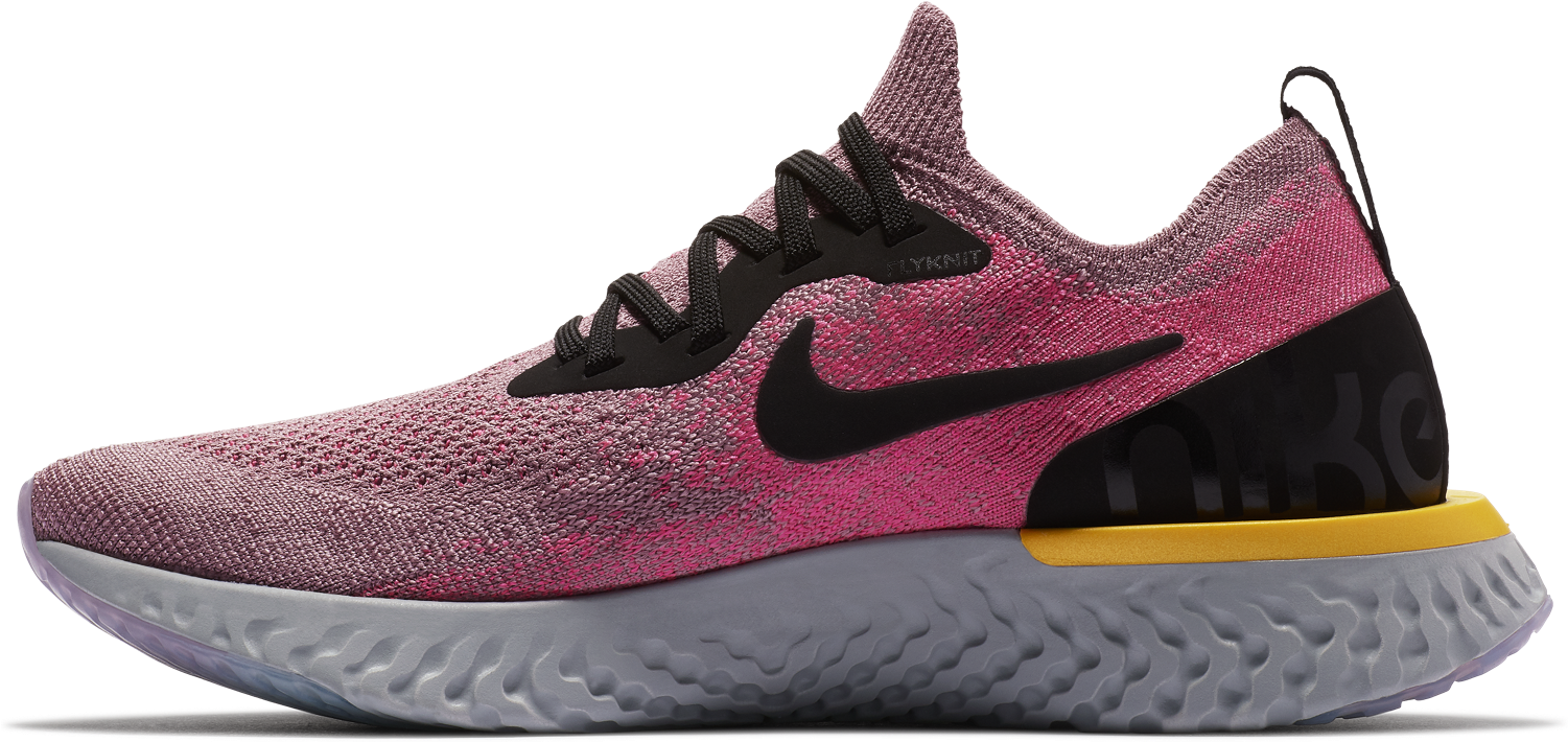 Nike Epic React Flyknit Sneaker Pink Black PNG