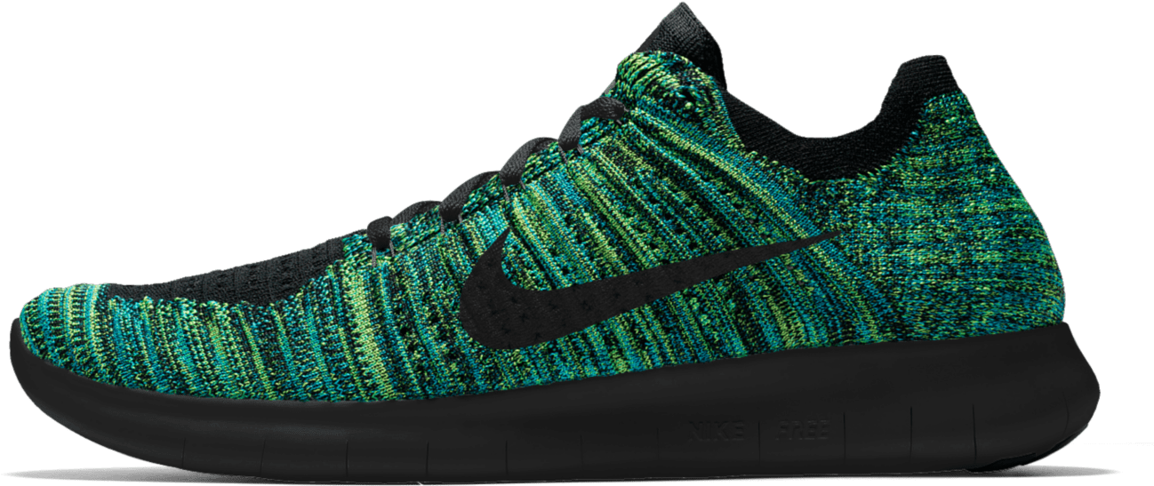 Nike Flyknit Trainer Green Black PNG