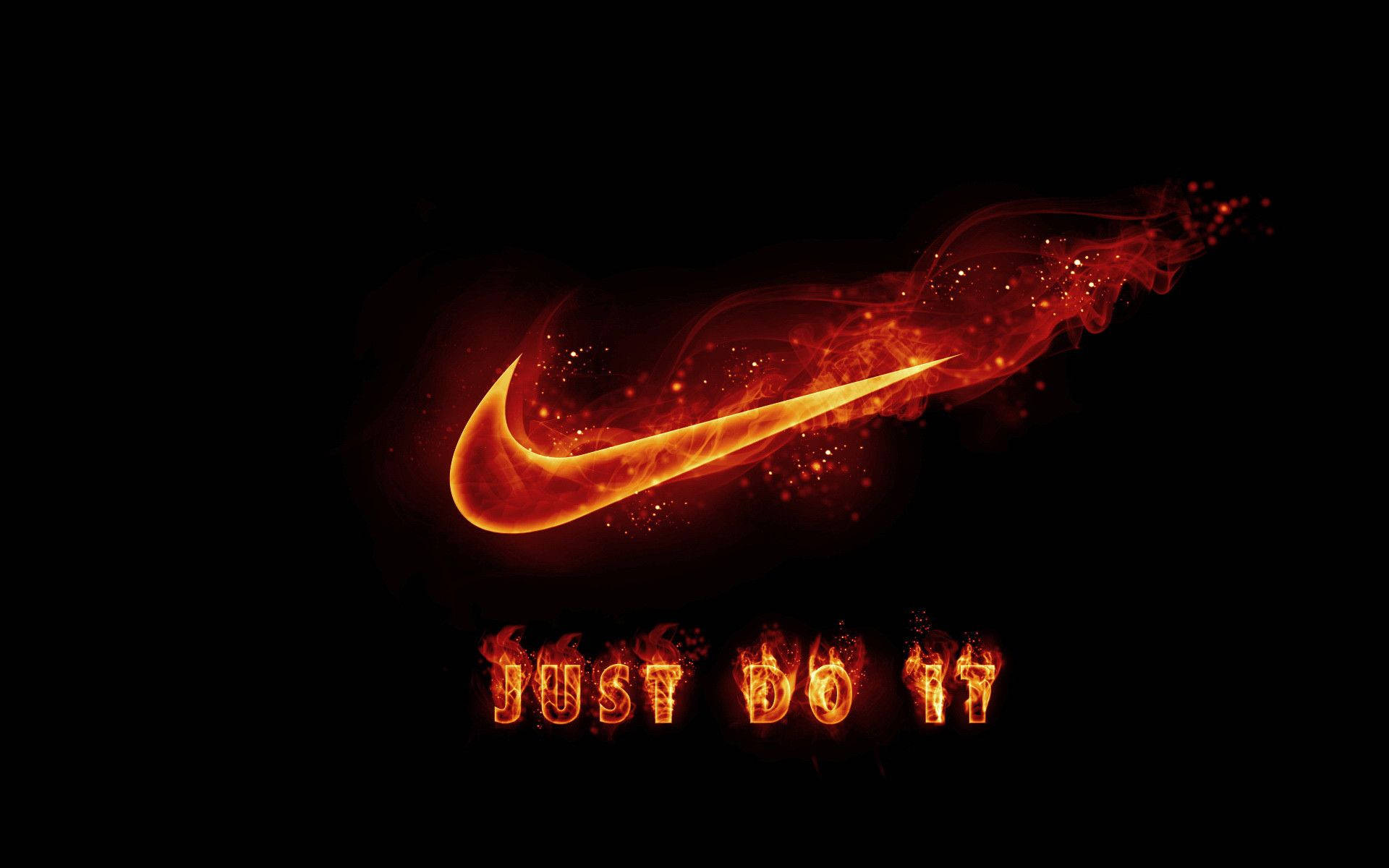 Nike Girl Burning Flame Poster Wallpaper