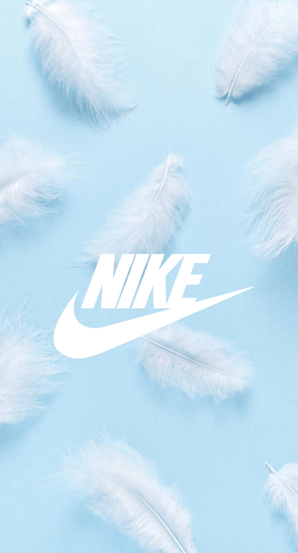 Nike Girl Logo With Feathers Wallpaper