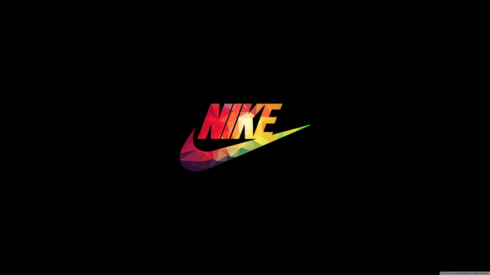 Nike Girl Multi Colored Swoosh Logo Wallpaper