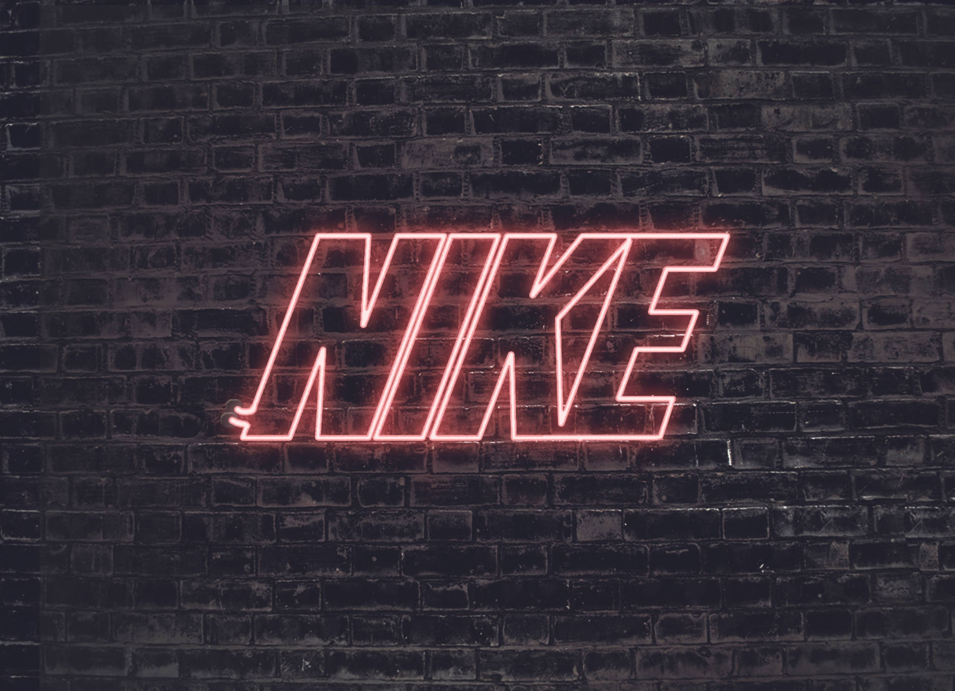 Nike Girl Neon Pink Light Signage Wallpaper