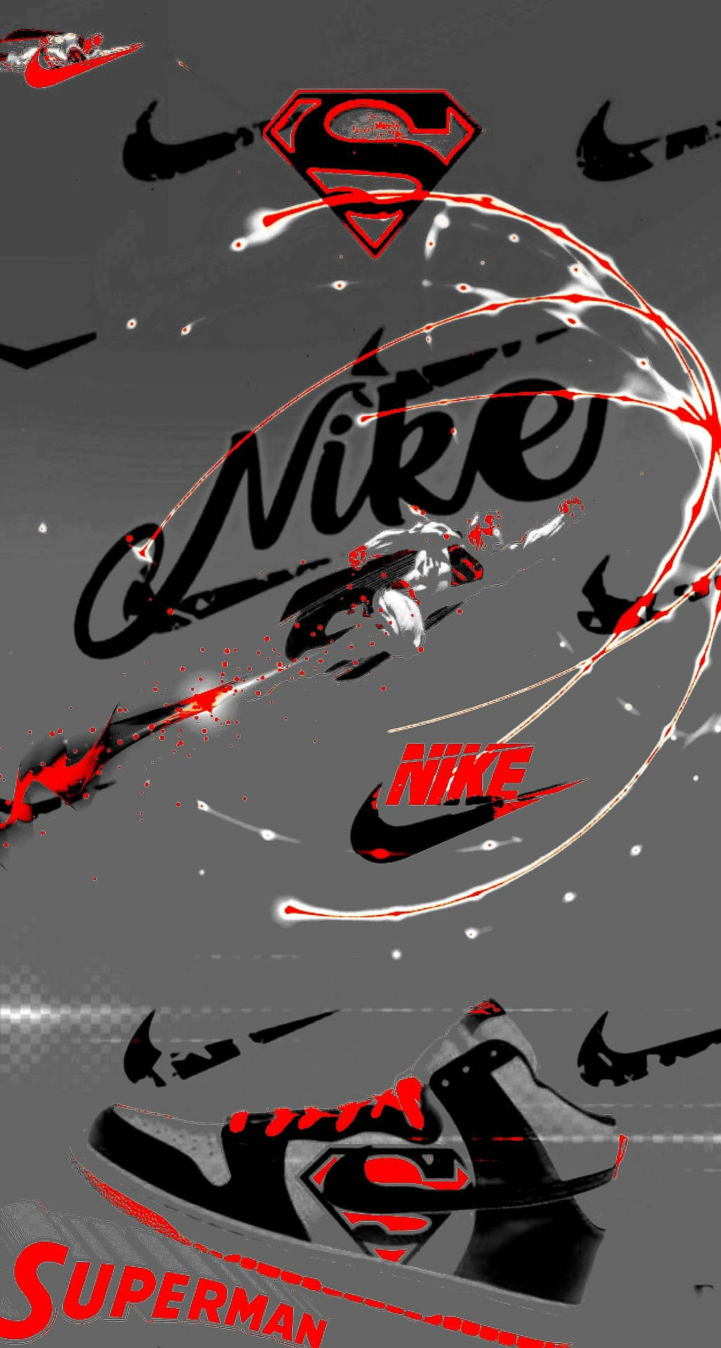 Download Nike Graffiti Superman Shoes Wallpaper