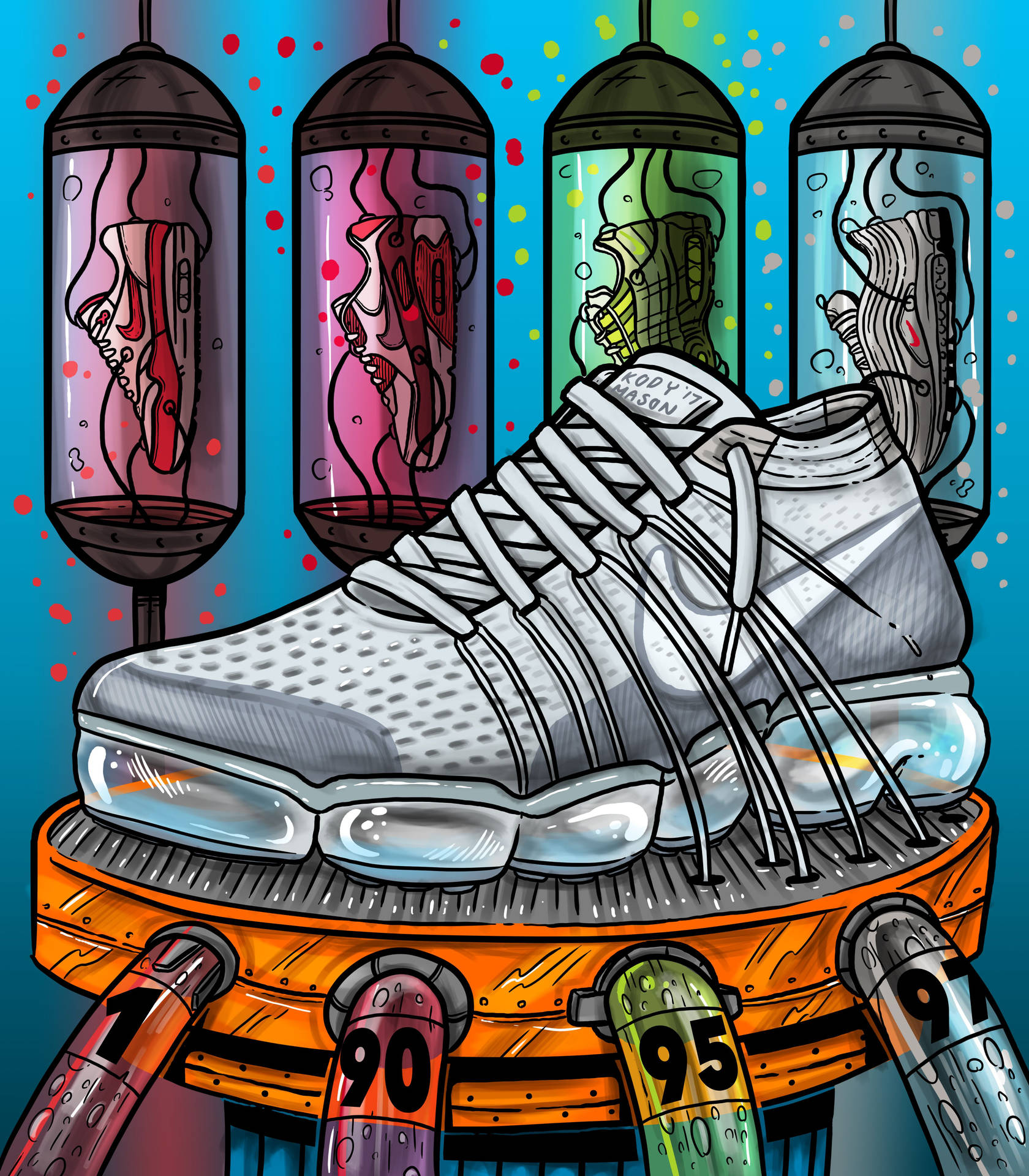 Sapatospersonalizados Nike Com Graffiti Papel de Parede