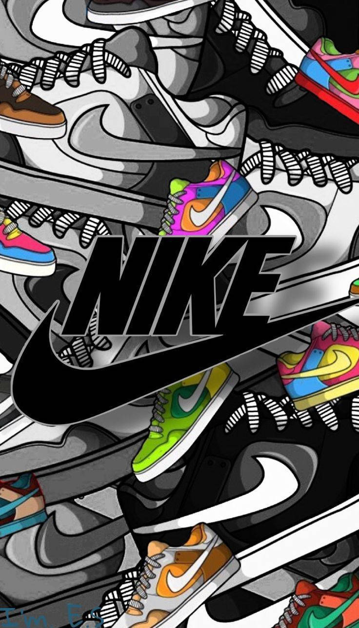 Download Nike Graffiti Various Shoes Wallpaper