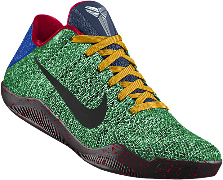 Nike Green Knit Basketball Shoe PNG