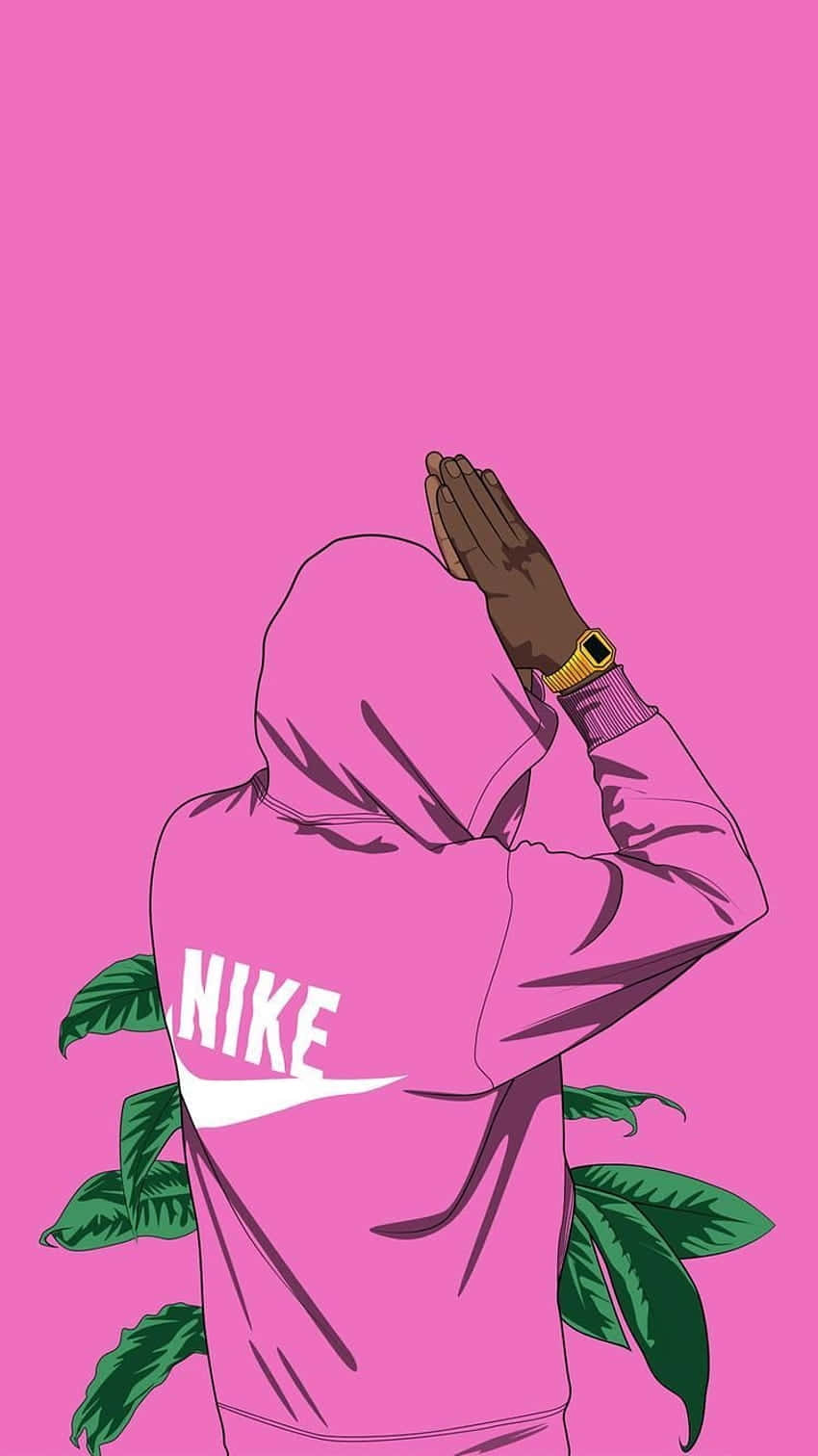 Nike Hoodie Pink Aesthetic Wallpaper