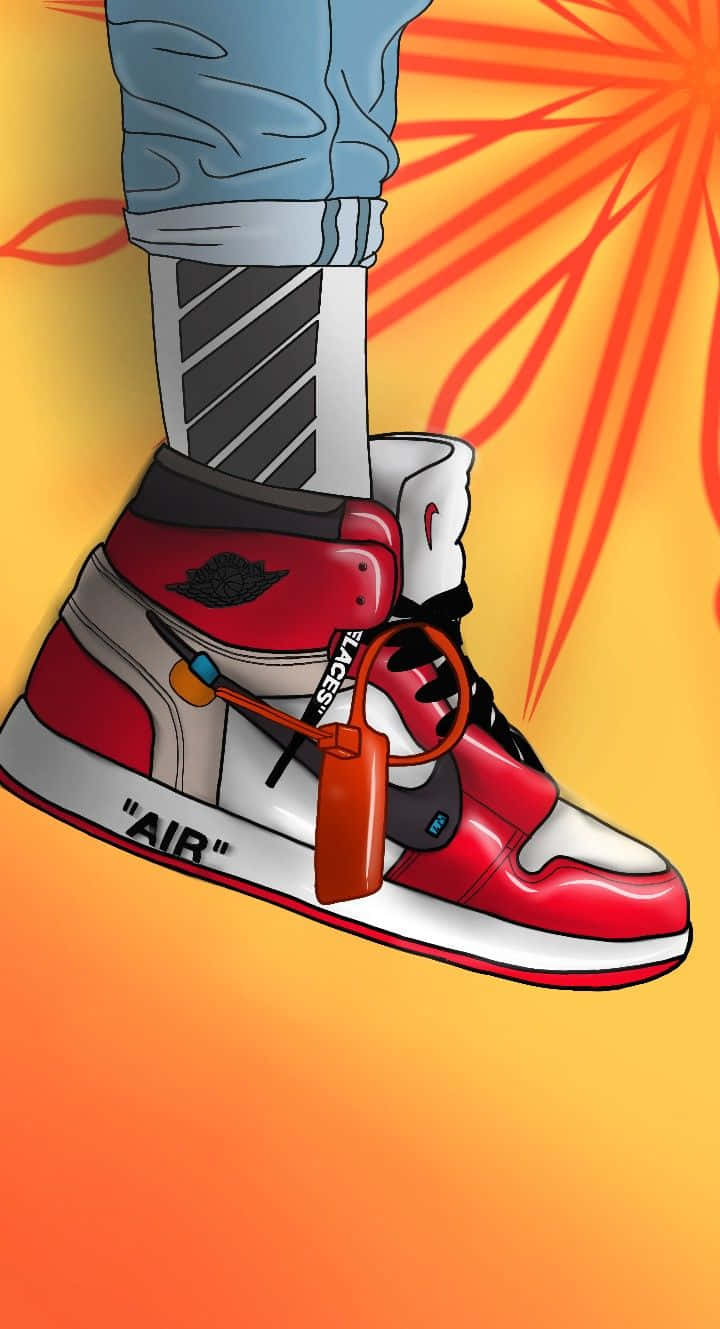 Nike Jordan Air 1 Animationer på din telefon Wallpaper
