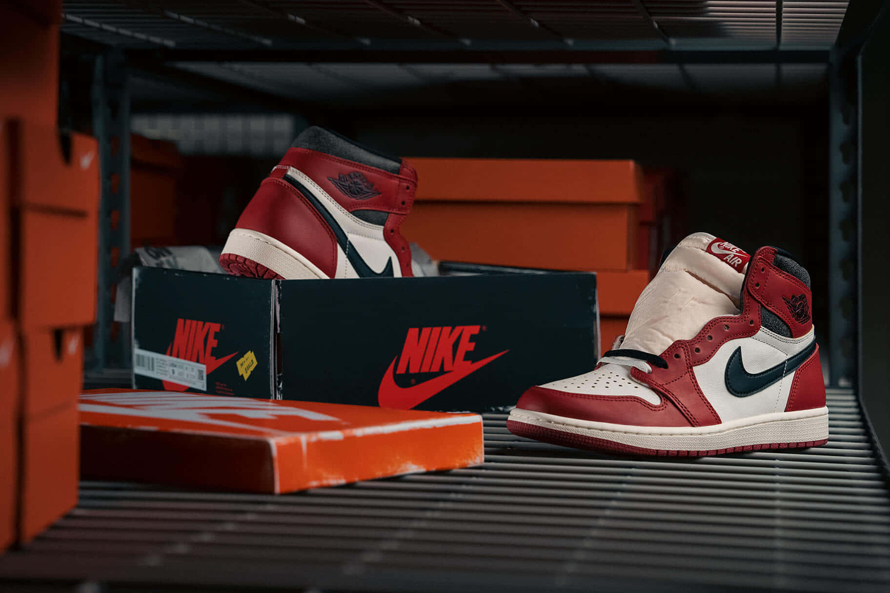 Cajasdel Nike Jordan Air 1 Fondo de pantalla