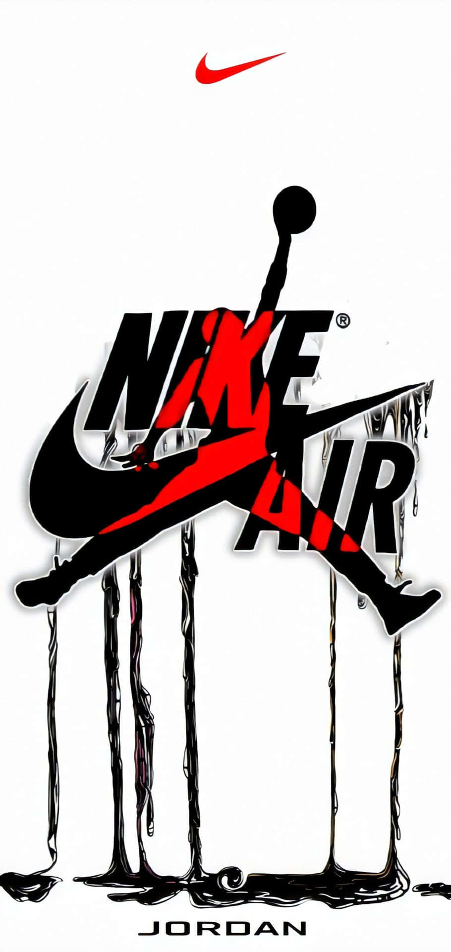 Nike Jordan Air Logo Maleri Splash Tapet Wallpaper