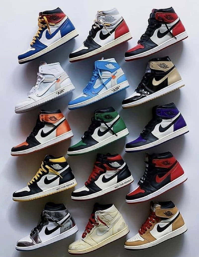 Nikejordan Air Schuhe Kollektion Wallpaper