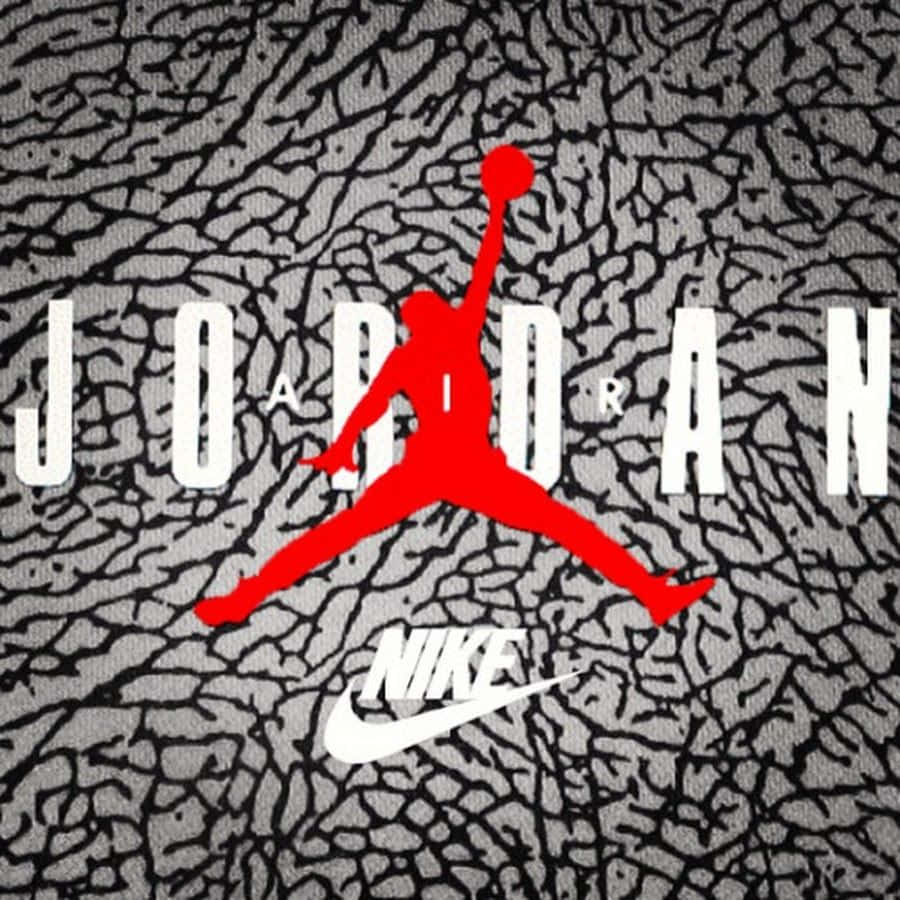 Tapet med Nike Jordan Air Sko Logo: Klassisk design af Nike Jordan Air-skoens logo. Wallpaper