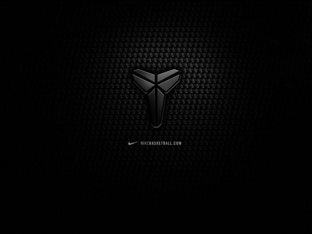 Nike Kobe Logo In Solid Black Wallpaper