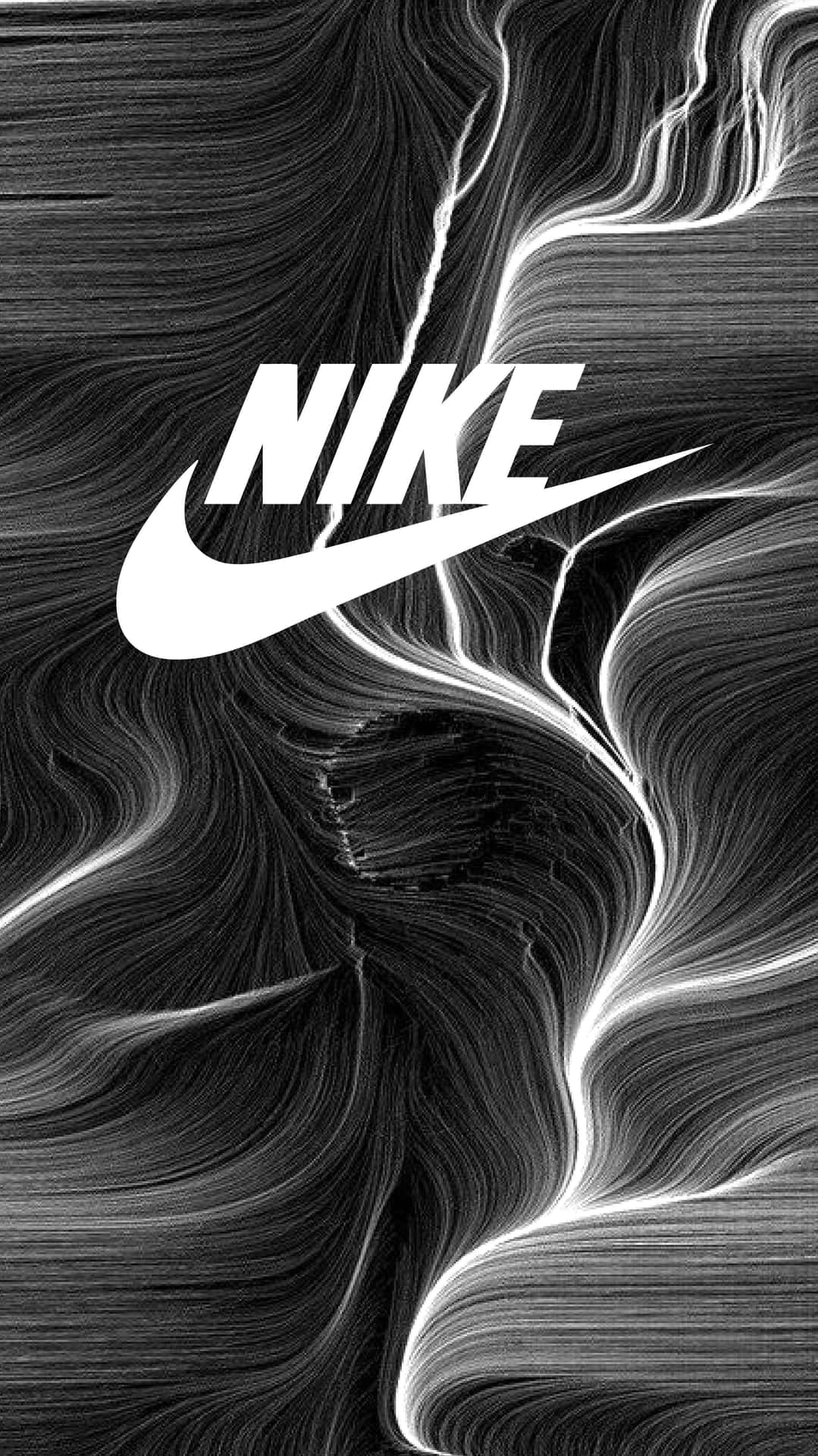 Nike Logo Blackand White Aesthetic Wallpaper