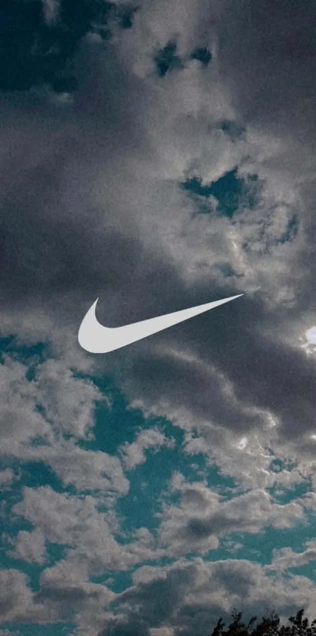 Nike Logo Cloudy Sky Aesthetic Wallpaper