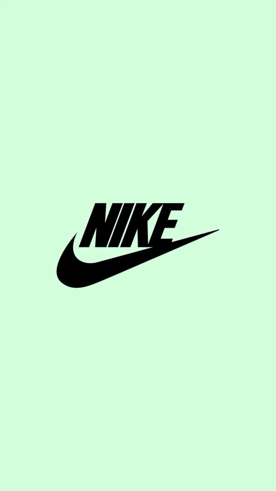 Download Nike Logo Mint Green Background Wallpaper | Wallpapers.com