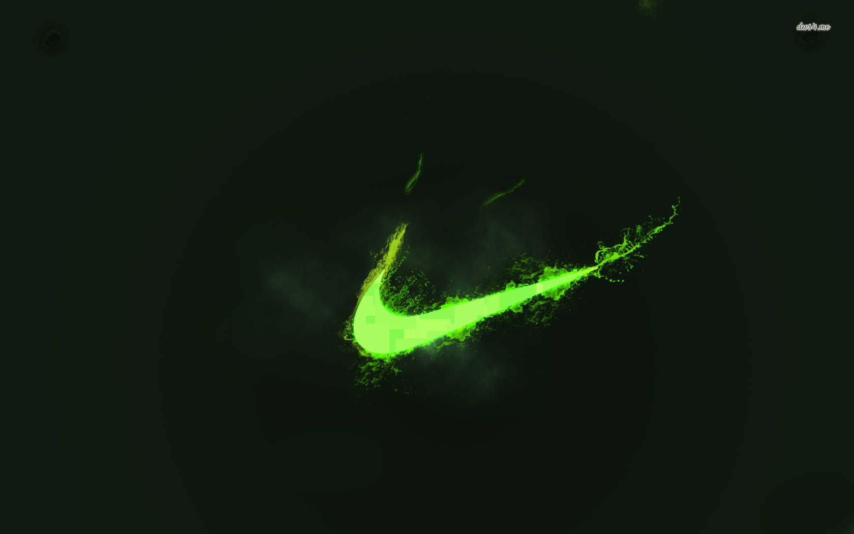 Nike Logo Neon Green Aesthetic Wallpaper