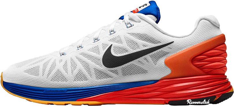 Nike Lunarlon Running Shoe Side View PNG