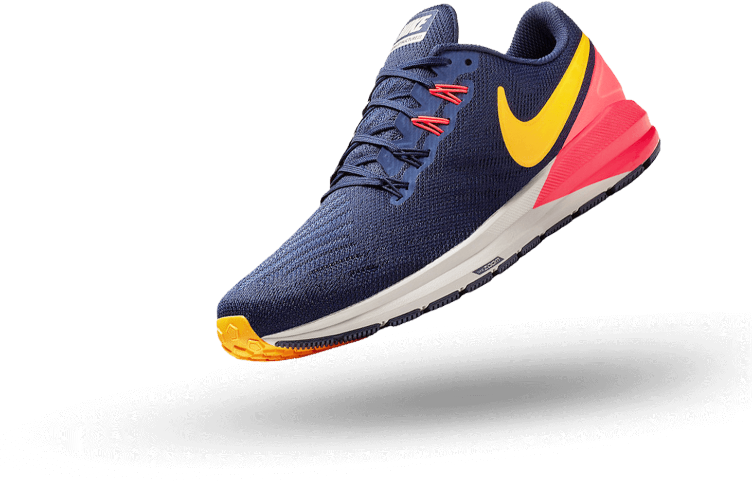 Nike Running Shoe Blueand Yellow PNG