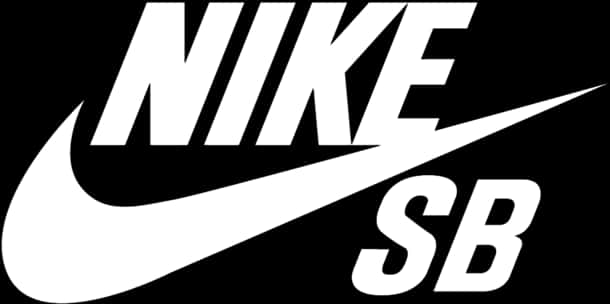 Nike S B Logo Blackand White PNG