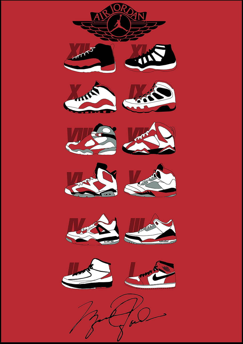 Nikeskor Air Jordan Evolution Wallpaper