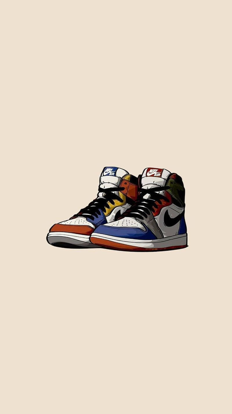 Zapatosnike Air Jordan Coloridos. Fondo de pantalla