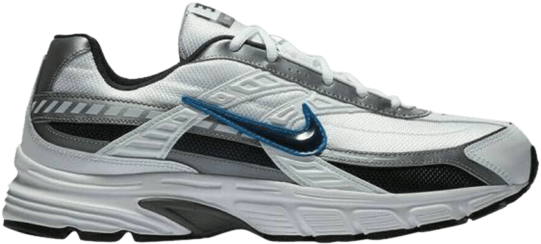 Nike Silver Blue Swoosh Sneaker PNG
