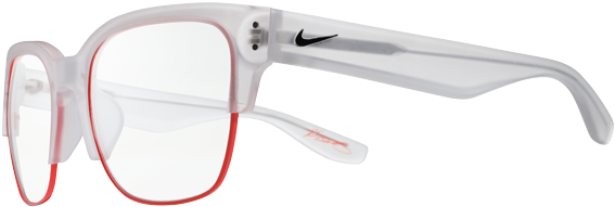 Nike Sports Eyeglasses White Red PNG
