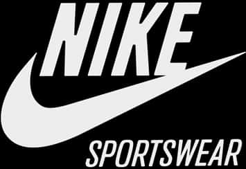 Nike Sportswear Logo Blackand White PNG