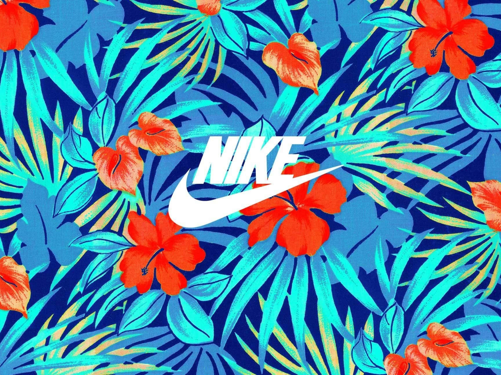 Nike Tropical Floral Background Wallpaper