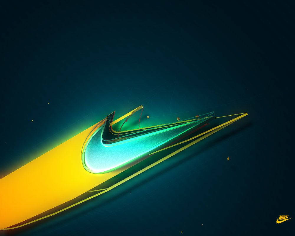 Nike Logo On A Dark Background Wallpaper