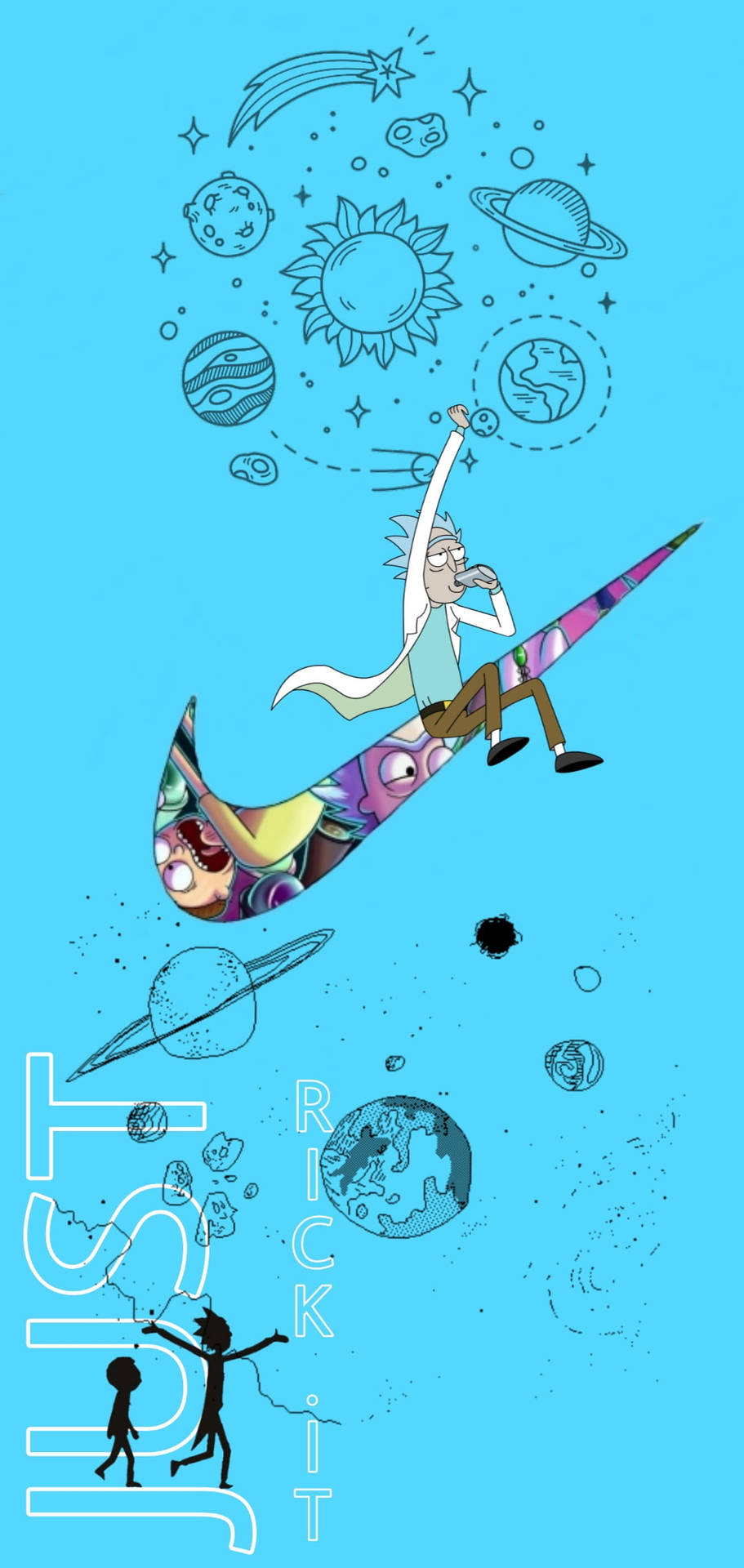 Nike X Rick And Morty Cool Poster Background