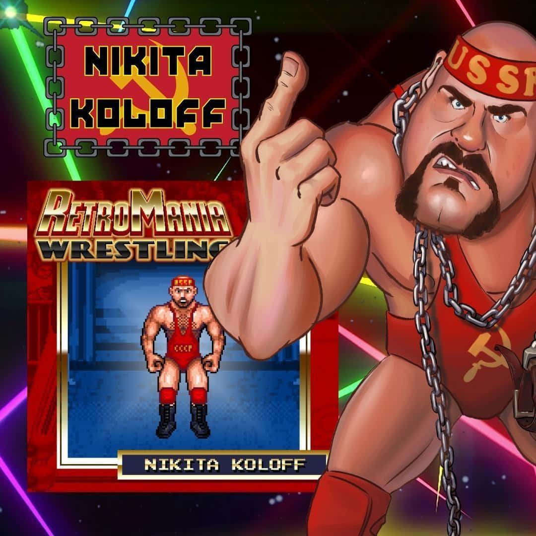 Nikita Koloff Retro Mania Wrestling Artwork Wallpaper