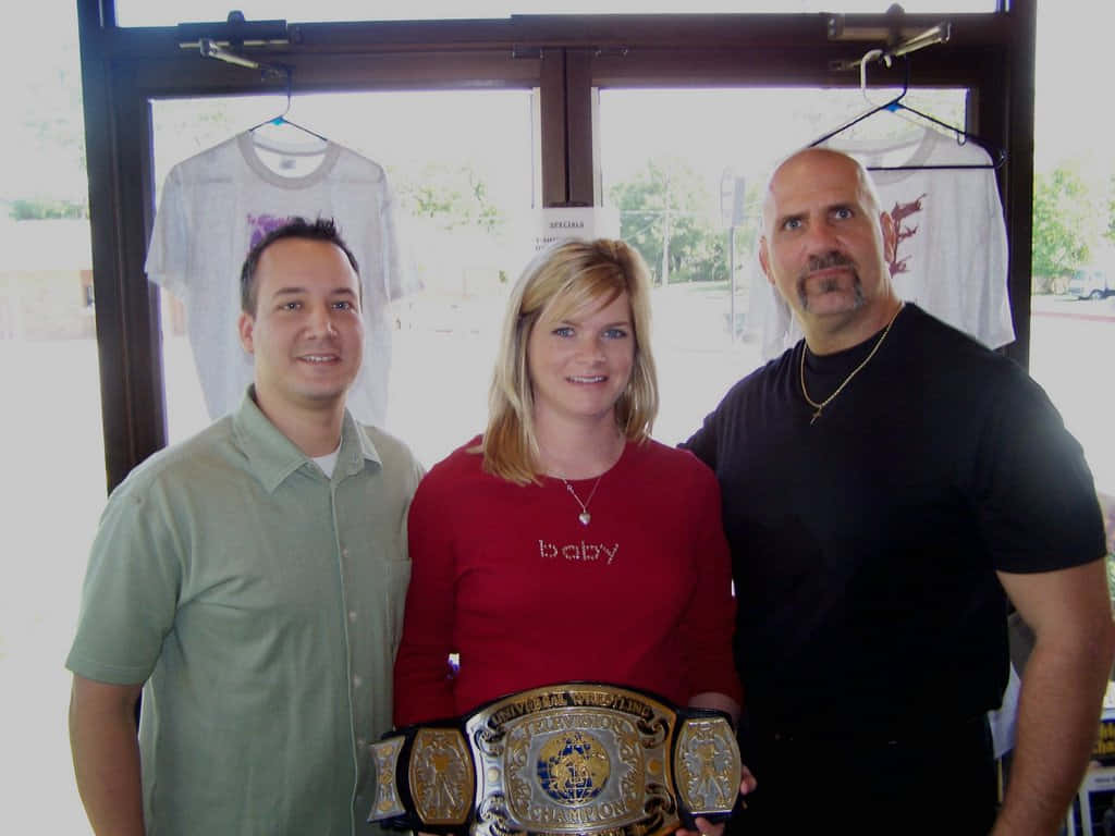 Nikita Koloff With Fansand Championship Belt Wallpaper