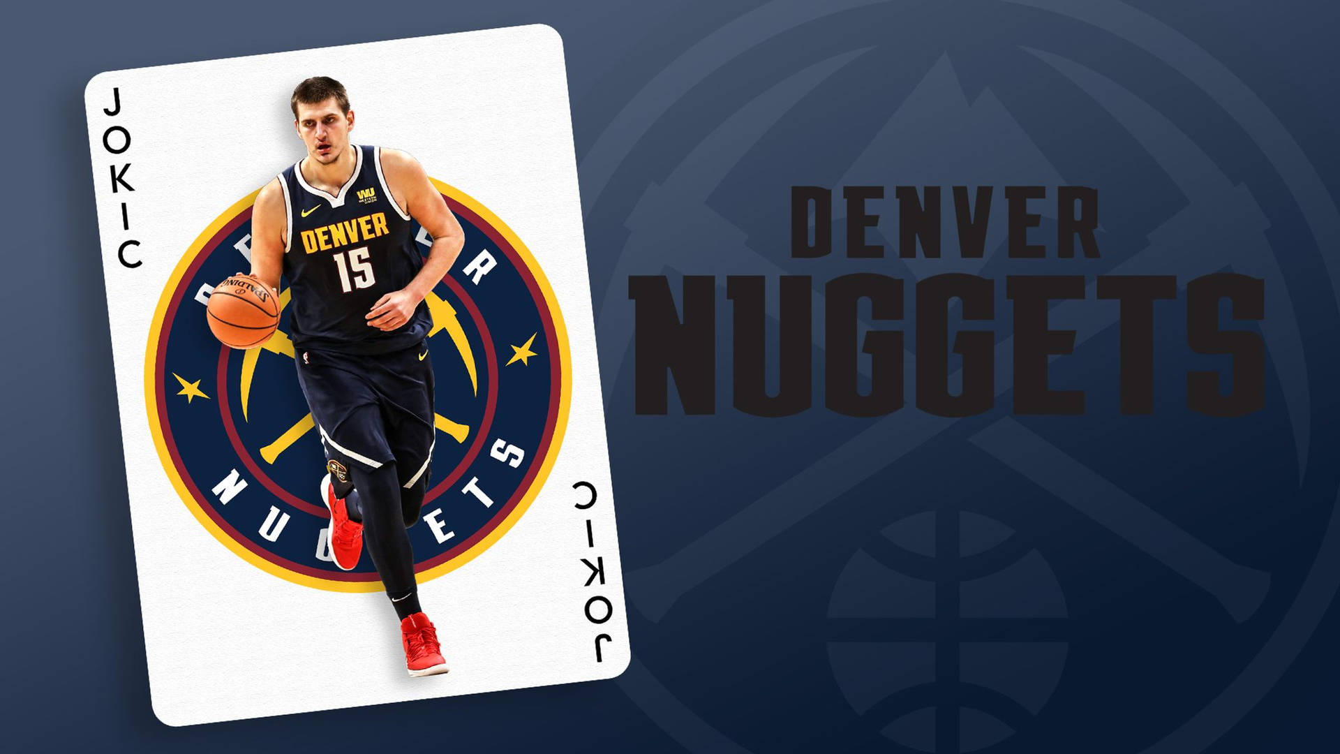 Nikola Jokic Denver Nuggets Card Wallpaper