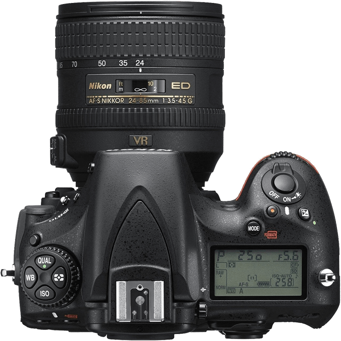 Nikon D S L R Camerawith Zoom Lens PNG